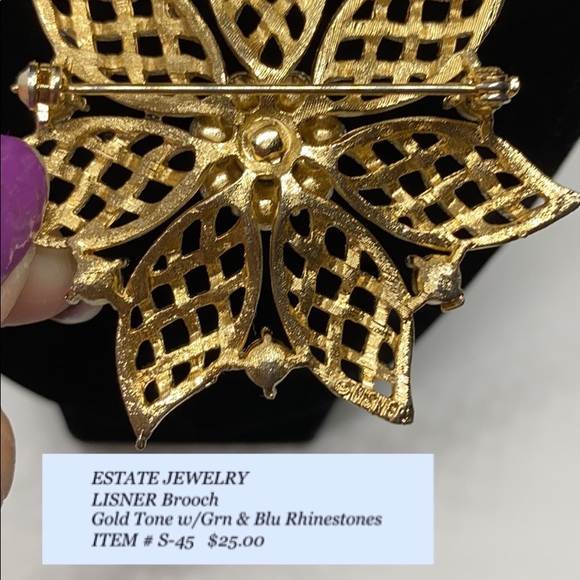 Vintage LISNER Brooch - Picture 2 of 2